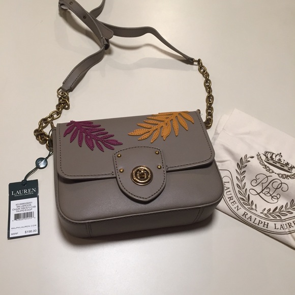 Ralph Lauren Handbags - NWT Ralph Lauren Millbody Taupe Leather Crossbody